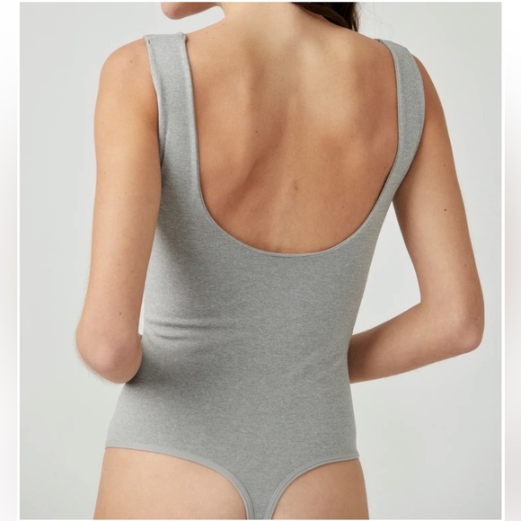 Free People Intimately Clean Lines Bodysuit Dark Grey Size XS/S $48 Retail NWT - Picture 4 of 5
